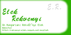 elek rekvenyi business card